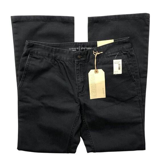 Liz Claiborne Black Jeans Womens Size 10 Slim Boot Cut Denim Pants NEW - Picture 6 of 9